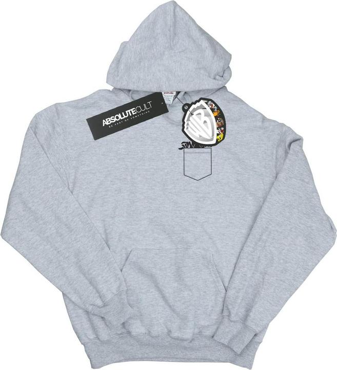 Immagine prodotto Looney Tunes Daffy Duck Faux Pocket Felpa con Cappuccio Ragazze (140, 146)