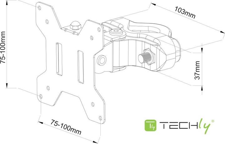 Actual product image Techly ICA-LCD-100BK (Table, 30")