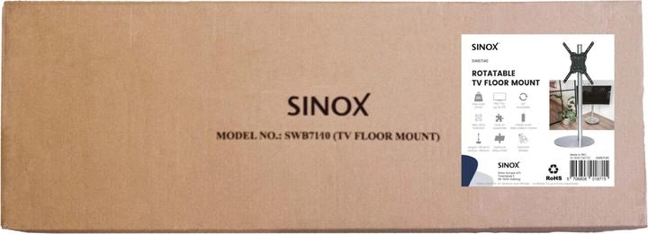Actual product image Sinox vogn med hjul - for Tv - alumi (65", 25 kg)