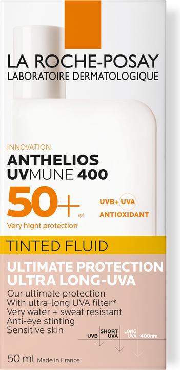 La Roche Posay Anthelios Invisible Fluid Getönt (Sonnencreme Gesicht, SPF 50, 50 ml, 75 g)