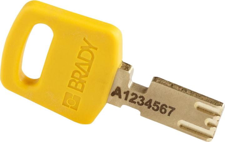 Immagine prodotto Brady Lucchetto Safekey in alluminio con grillo in acciaio, giallo, altezza grillo 76 mm, diametro grillo