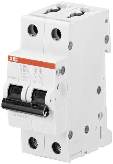 Actual product image ABB Stotz & Kontakt S202-K2 Automatic circuit breaker K-Char., 6 kA, 2 A, 2P S202-K2