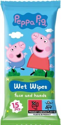 NoName PEPPA PIG Chusteczki nawilżane Truskawka 15szt. (1500 ml)