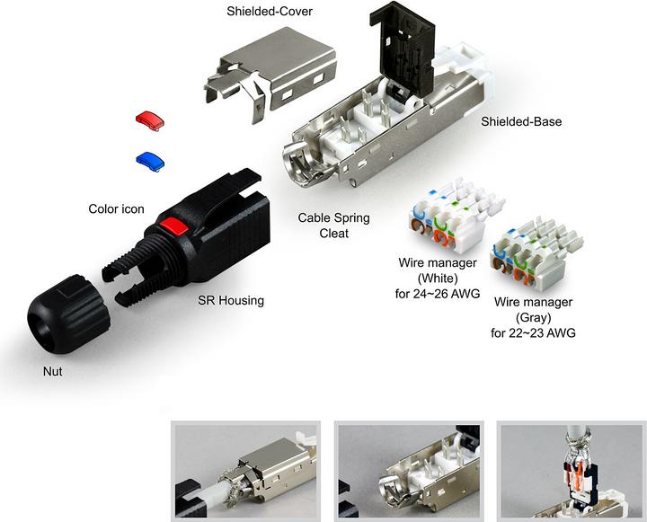 Produktbild Lindy RJ45 Stecker STP Cat.6A (Kabel Zubehör)