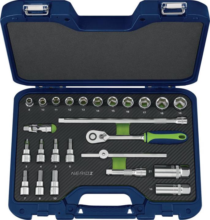 Neriox Socket wrench set 3/8" / 25-piece (3/8")