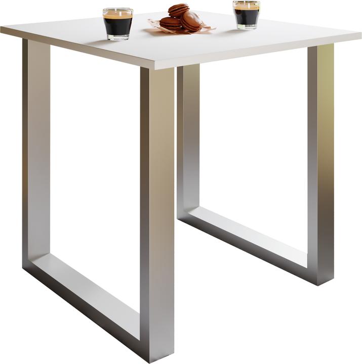 Image du produit VCM Table de salle à manger en bois Xona U argent (80 x 50 x 76 cm)