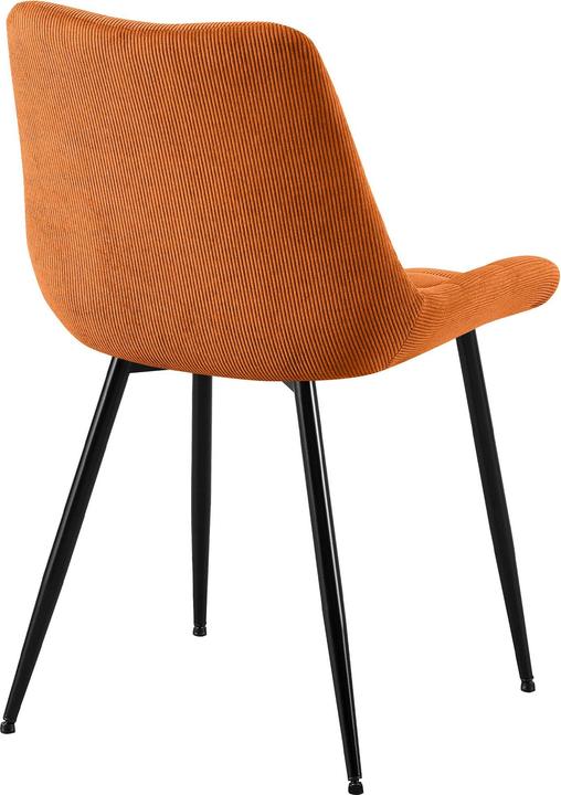 Image du produit CLP Chaise de salle à manger Sardna revêtement velours côtelé rembourré avec dossier