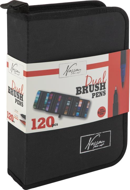 Actual product image Nassau Double markers 120 pcs in Nylon Wallet - (K-AR0132/GEA) (120 x)
