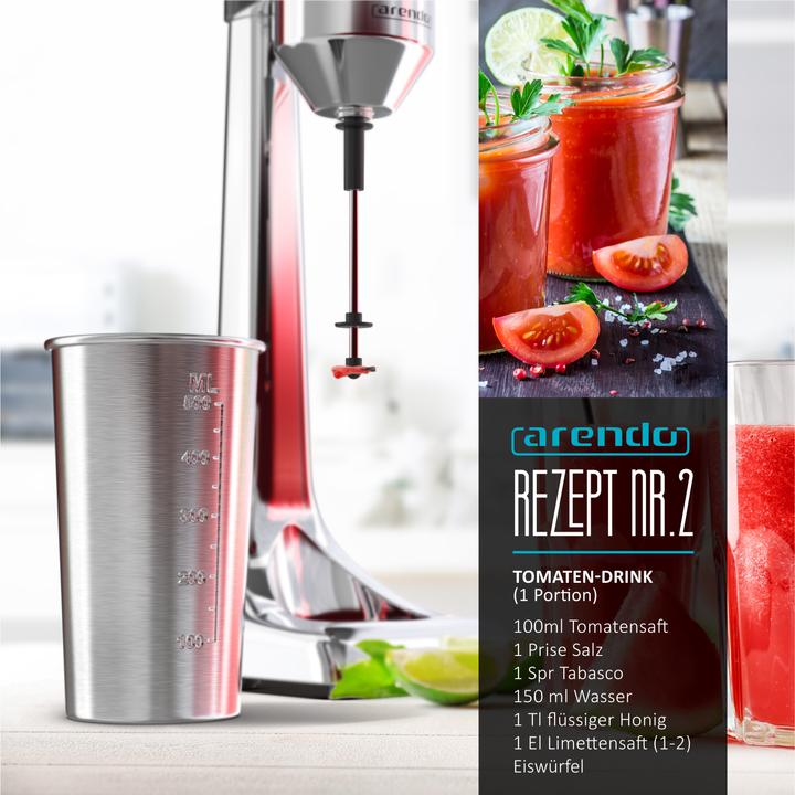 Image du produit Arendo Mixeur pour boissons avec gobelet de 500 ml (100 W)