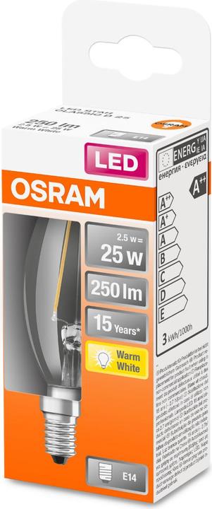 Actual product image Osram Star Classic B (E14, 2.50 W, 250 lm, 1 x, F)