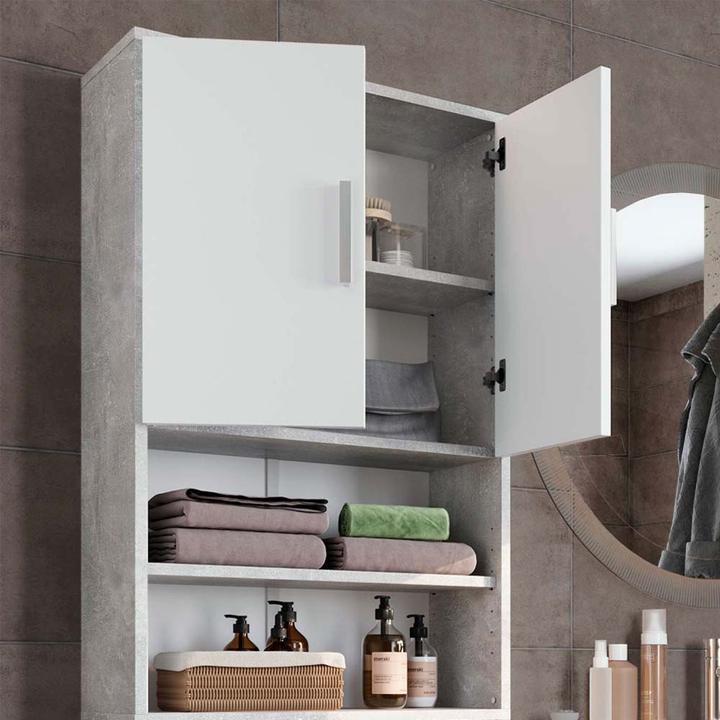 Immagine prodotto Vicco Mobile da toilette in cemento/bianco 64 x 190 cm con 2 ante