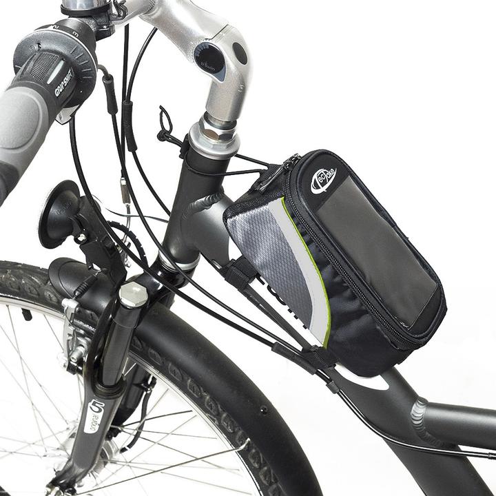 Produktbild tectake Fahrradtasche mit Rahmen-Befestigung für Smartphones (2.10 l, Rahmentasche)