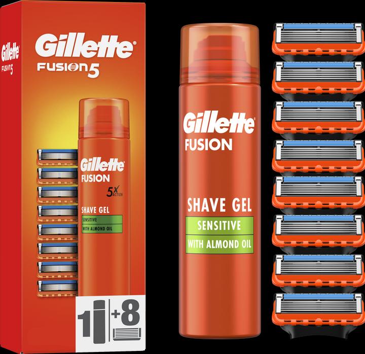 Actual product image Gillette Fusion Replacement Head - Shaving Gel (8 x)