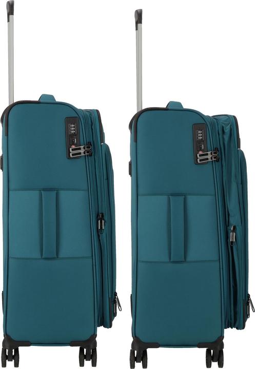 Actual product image D&N Travel Line 9504 4-wheel trolley M 67 cm with expansion fold (67 l, M (50 - 90l))