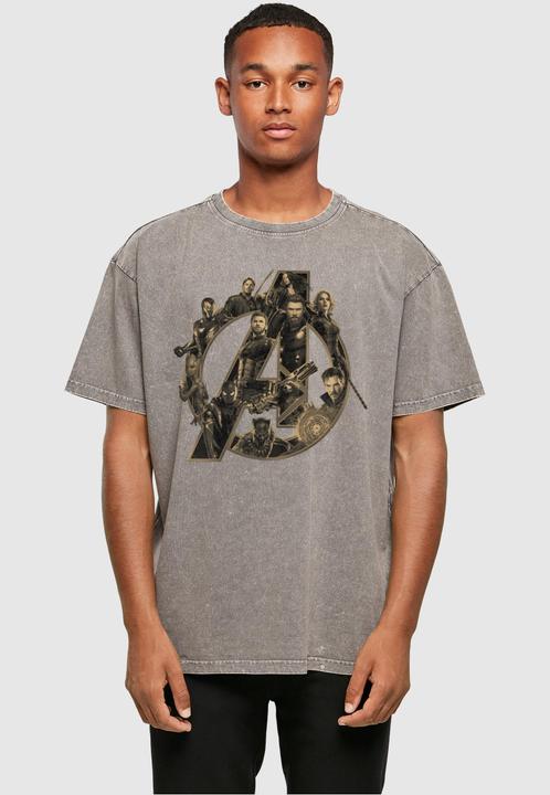 Immagine prodotto Absolute Cult Avengers Infinity War - Maglietta oversize lavata con acido con logo - 116233 (3XL)