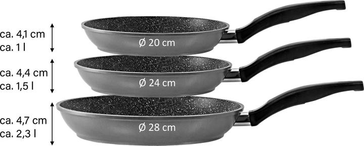 Produktbild Stoneline Pfannen-Set 3-tlg. (20 cm, Pfannenset + Topfset, Aluminium)