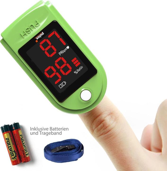 Actual product image Pulox Pulse oximeter PO-100 green