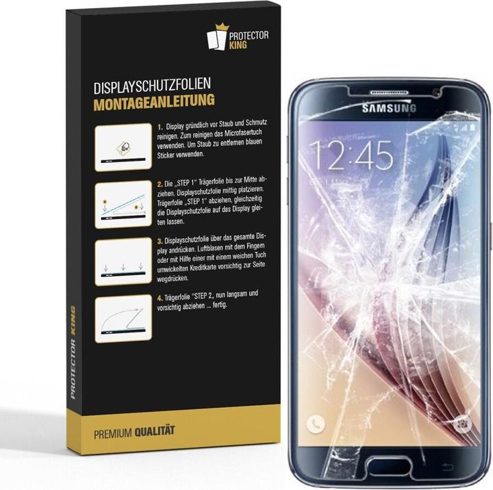 Produktbild Protectorking 4x Panzerfolie Anti-Shock HD Klar (4 Stück, Samsung Galaxy S6)