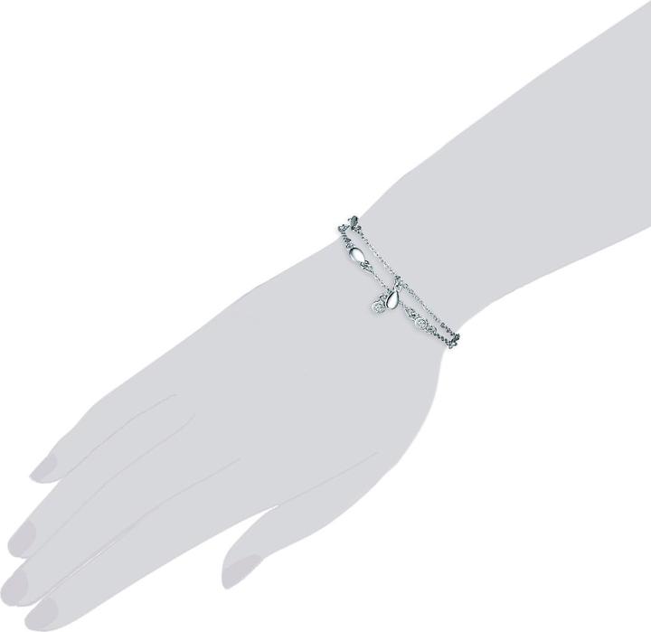 Image du produit Lulu & Jane Alliage métallique pour femme orné de cristaux Swarovski® perle de verre argent - 29215 (18 cm, Alliage métallique)