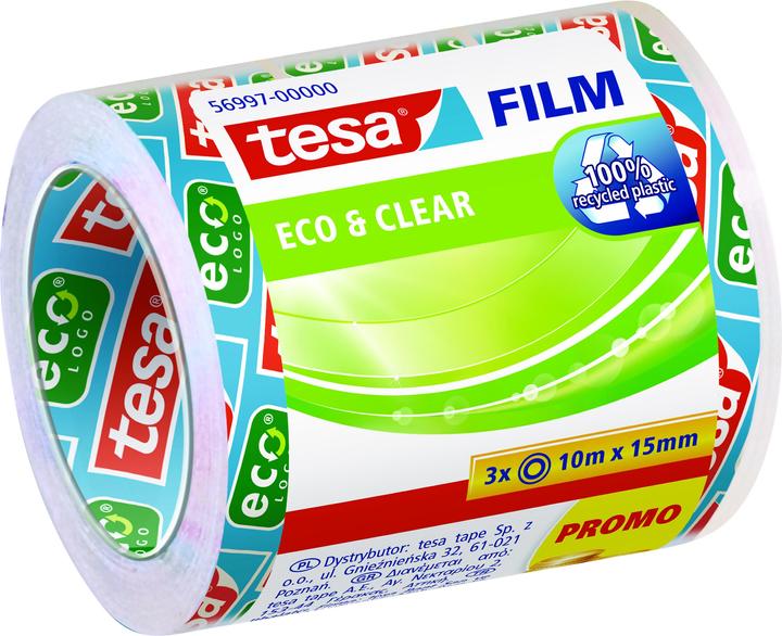 Actual product image tesa tesafilm 3x ECO & CLEAR adhesive tape (15 mm)