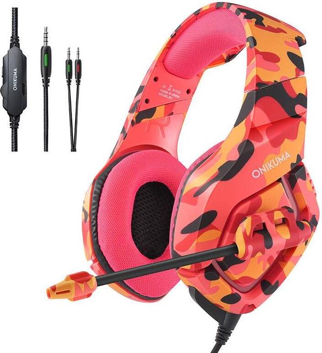 Produktbild Onikuma K1-B Gaming headset (Red) (Kabelgebunden)