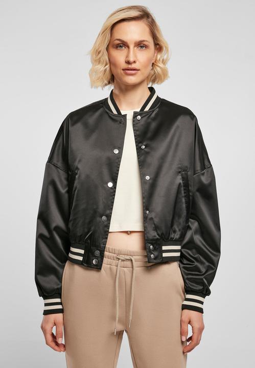 Actual product image Urban Classics Ladies Short Oversized Satin College Jacket (5XL)