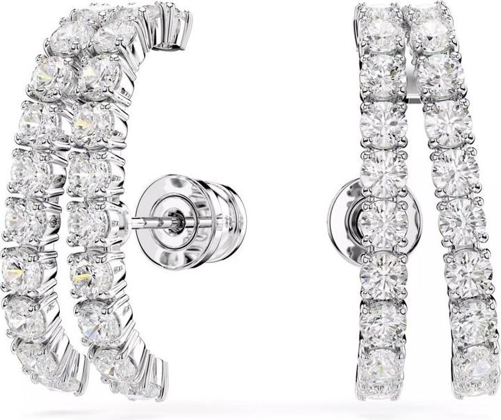 Swarovski Matrix Ohrspangen Rundschliff Weiss (Swarovski Metall)
