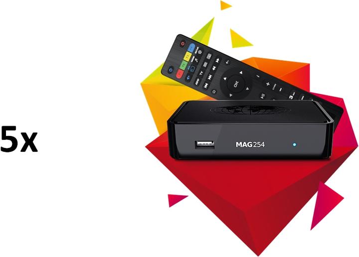 Actual product image infomir MAG 254 Set Top Box 5-piece promotional bundle