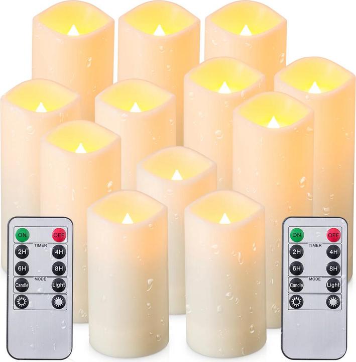 Produktbild Platyne LED Kerzen mit Flammeneffekt (12 x)