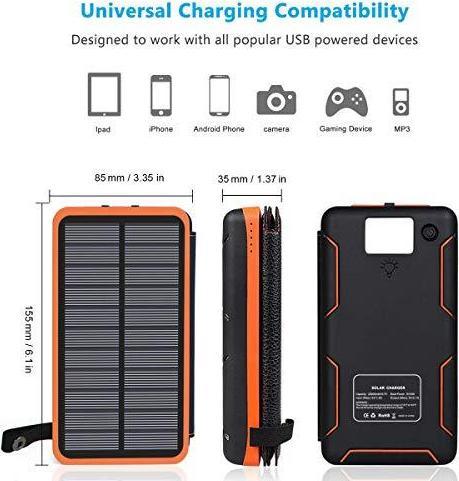Immagine prodotto A Addtop Banca di energia solare (25000 mAh, 5 W, 92.50 Wh)