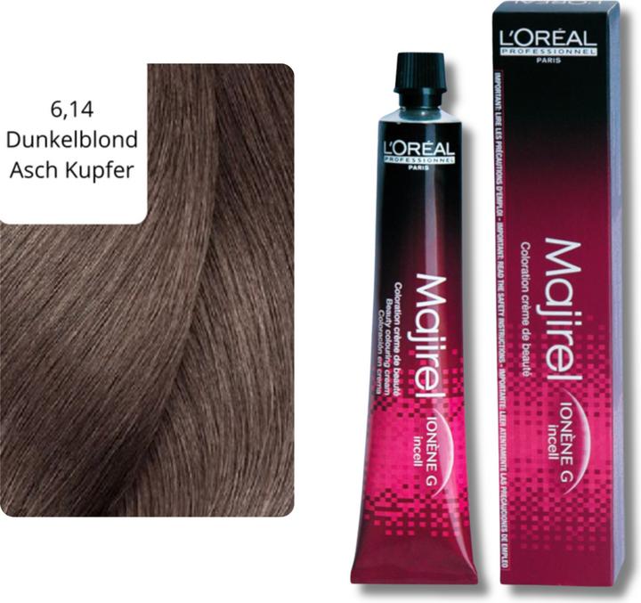 Produktbild L'Oréal Professionnel Majirel (6.14 Dunkelblond Asch Kupfer)