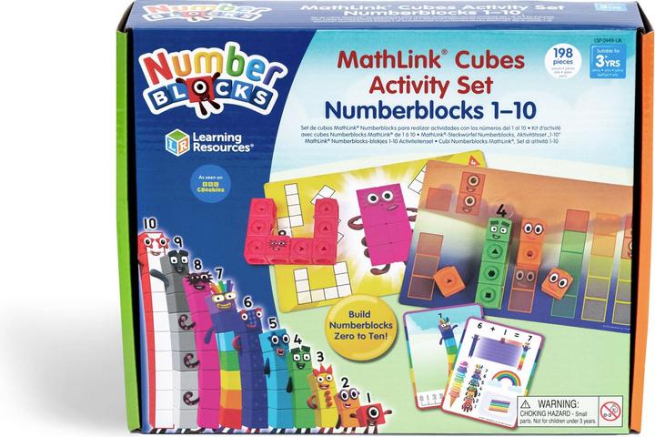 Actual product image Learning Resources MathLink® Cubes Numberblocks® 1-10 Activity Set (German, Dutch, Spanish, French)