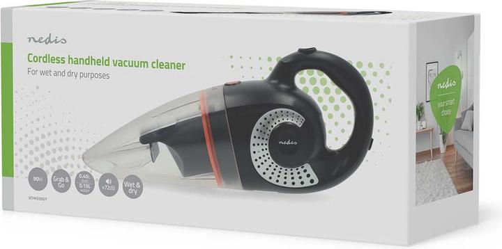 Produktbild Nedis Handstaubsauger | 90 W | Wiederaufladbar | Nass / Trocken | Li-Ion | Grau / Orange / Schwarz
