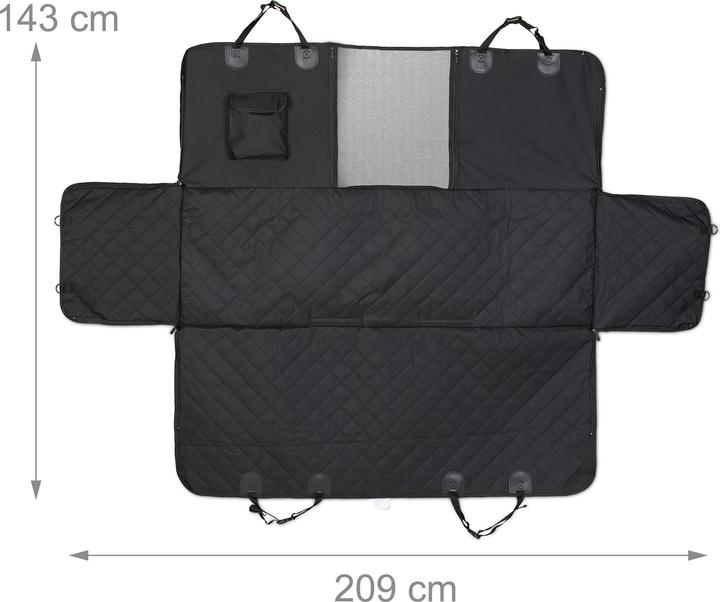 Actual product image Relaxdays Car back seat dog blanket (Dog, Reflectors)