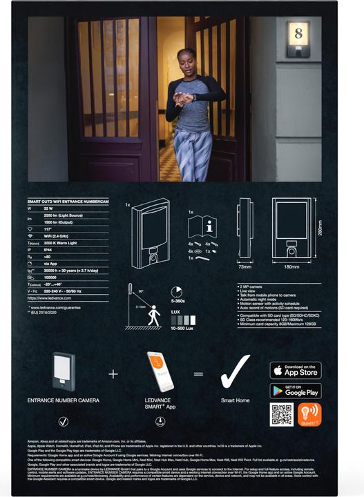 Actual product image Ledvance SMART OUTD WIFI Entrance Camera (2550 lm)
