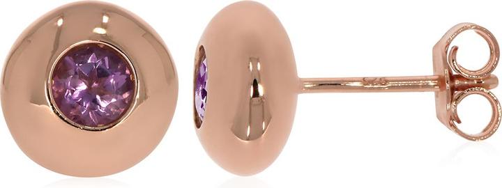 Immagine prodotto Xen Orecchini con ametista rosa di circa 0,60 ct. placcati in oro rosa (Argento 925)