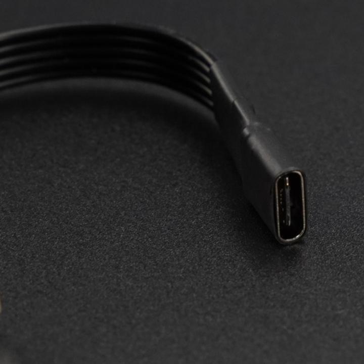 Produktbild DFRobot USB Typ C Kabel gewinkelt Male auf Female (0.10 m, USB 2.0)