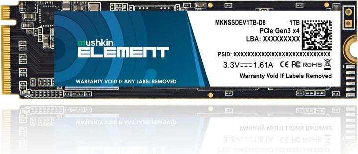 Image du produit Mushkin SSD Element M.2 1TB PCIe Gen3x4 NVME (1000 Go, M.2 2280)