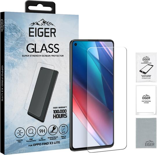 Actual product image Eiger Mountain Glass Clear (1 Piece, Oppo Find X3 Lite)