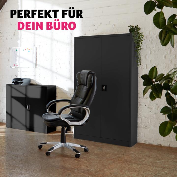 Produktbild tectake Aktenschrank (90 x 40 x 140 cm)