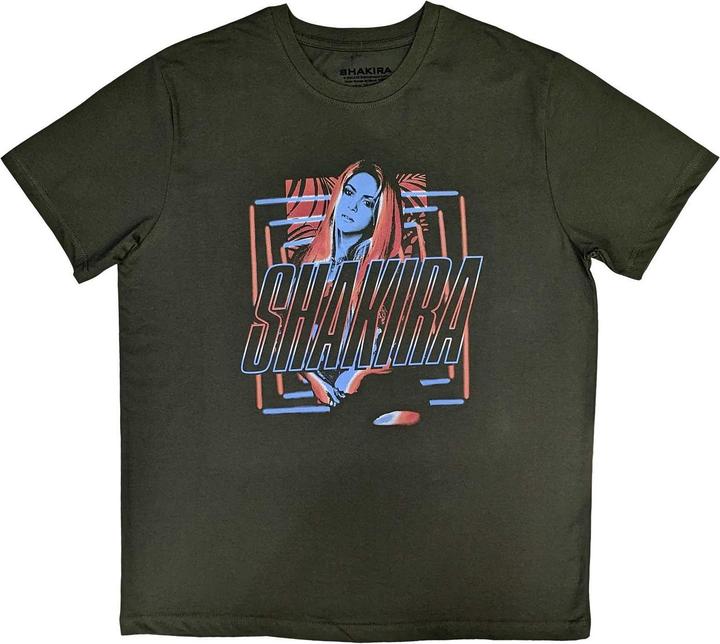 Shakira Erwachsene Quadrate Baumwolle Logo TShirt