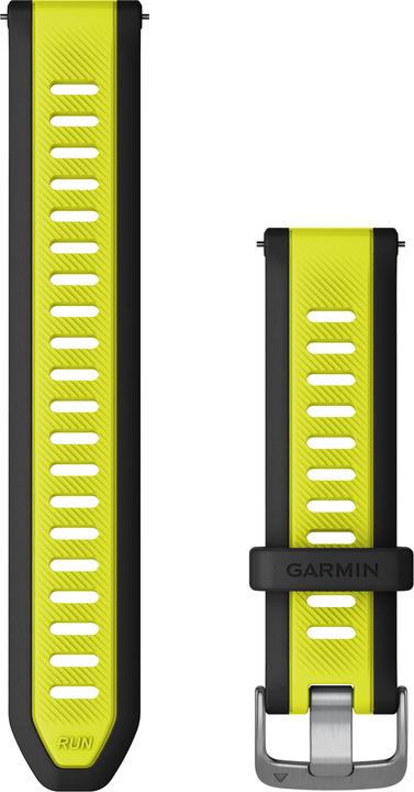 Produktbild Garmin watch strap Quick Release, black/yellow (20 mm, Silikon)