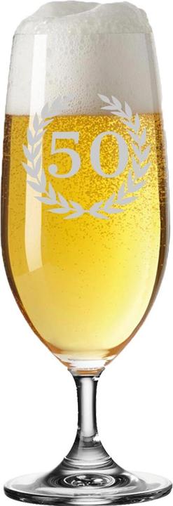 Luxentu Biertulpe / Pilsglas mit Gravur 50. Jubiläum (0.36 l, 1 x)