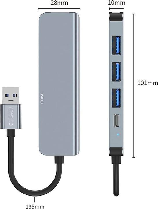 Produktbild Tech-Protect HUB V0 (USB-A, 5 Ports)