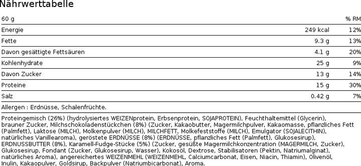 Nährwerte und Zutaten Mars Snickers Hi Protein (Schokolade und Erdnüsse, 12 Stk., 720 g)