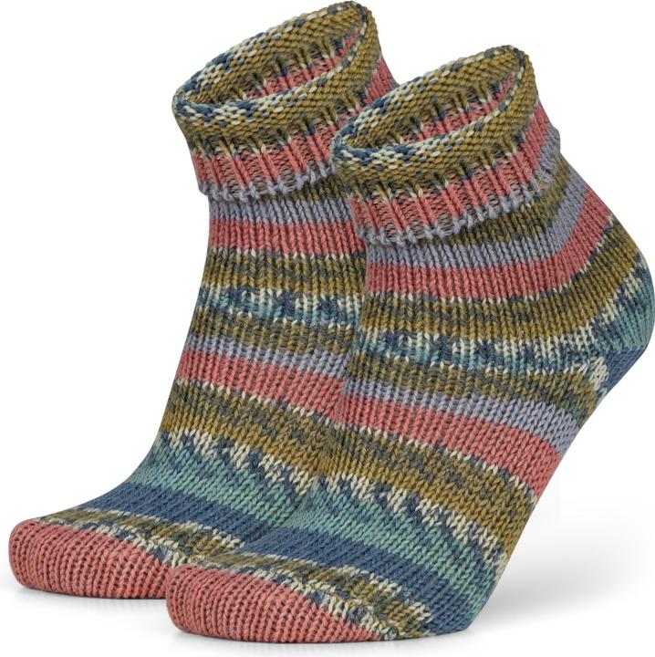 Actual product image Normani 2 pairs of knitted wool socks coloured striped - 9093 (pack of 2, 35 - 38)