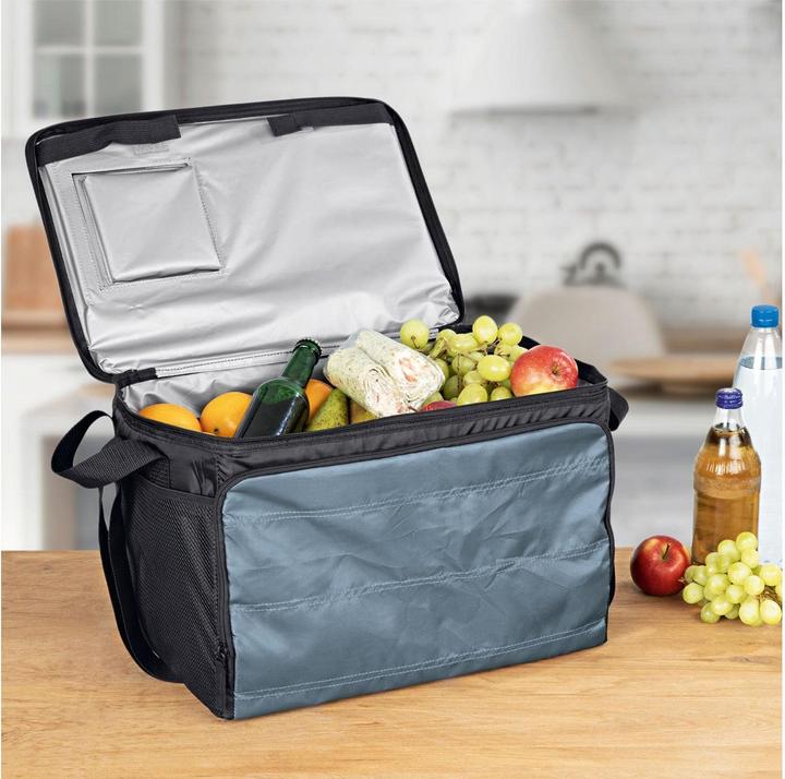 Actual product image Easymaxx Kühltasche faltbar - 30 l – Schwarz / Dunkelgrau (30 l)