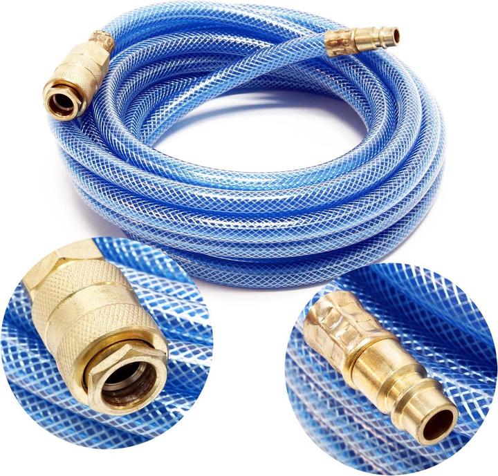 Wiltec PVC Druckluftschlauch 5m Kompressorschlauch Gewebeschlauch Luftschlauch