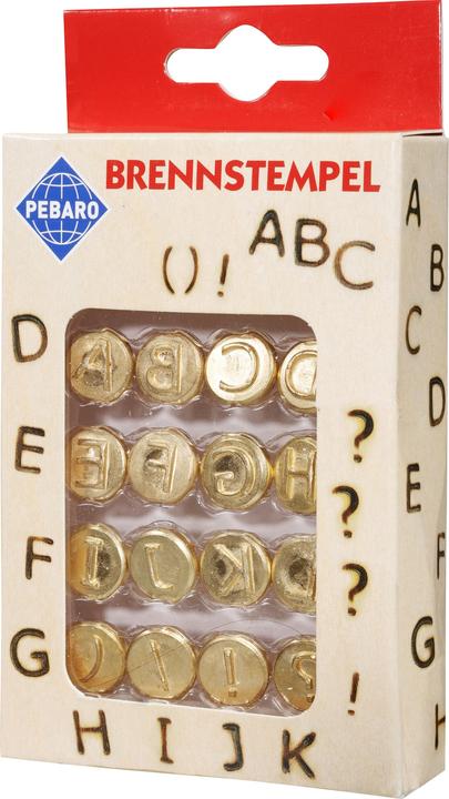 Actual product image Pebaro Branding stamp set, letters A to L (Burning tip)
