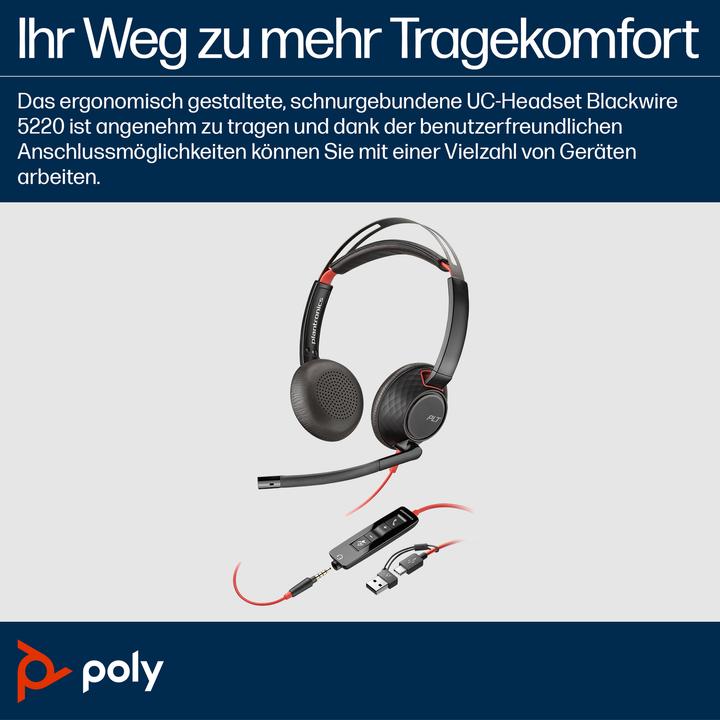 Productafbeelding Poly Blackwire C5220 (Bedraad, USB-A)